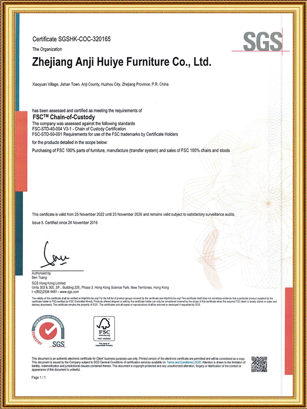 Certificado HUIYE FSC 2022 noviembre